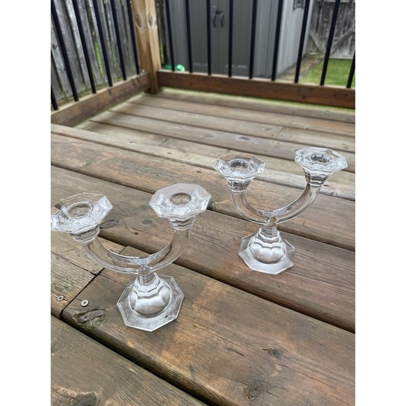 Lot Of 2 Villeroy Boch Lead Crystal Candle Holder - Picture 1 of 15